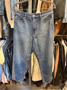 LOFT High-Rise Cropped Blue Denim Jeans